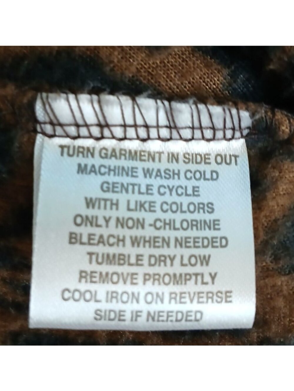 Lena Petite S Womens Leopard Print Sleeveless Fleece Vest Zip Brown Black #I-8 - Picture 6 of 8
